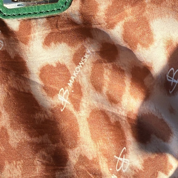 B. MAKOWSKY Gianna Green Leather Suede Hobo Shoulder Bag Silver Hardware 14x12” - Picture 13 of 16